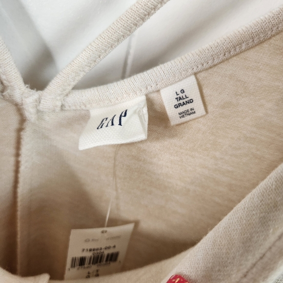 Gap Knit Midi Dress Off White Stretch Sleeveless New NWT Size Large Tall Summer - Picture 5 of 6